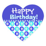 Blue Dandelions Happy Birthday Sticker