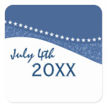 Blue Dazzling Star Curves Stickers