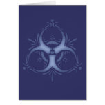 Blue Delft Biohazard Greeting Cards