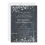 Blue Denim Grunge Antique Wedding Invitation