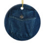 Blue Denim Pocket Christmas Tree Ornaments