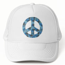 Blue Design of Peace Sign, Peace Symbol