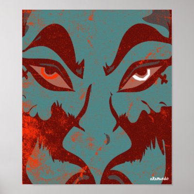 Blue Devil Faces Poster by akamundo