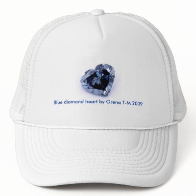 Blue diamond heart hat by Orena T-M 2009 by orakel