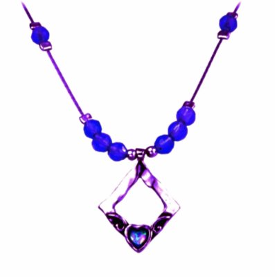 Blue Diamond Necklace Photo Sculpture by elenaind