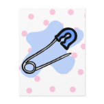 Blue Diaper Pin postcards