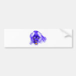 Blue Digital Pop Art Jaguar Bumper Sticker