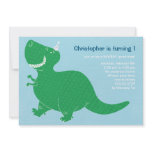 Blue Dinosaur Birthday Party Invitations