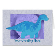 Blue Dinosaur Greeting Card