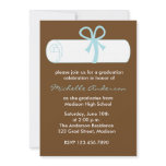 Blue Diploma Graduation Celebration Invitations