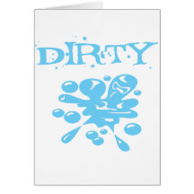 Blue Dirty Blotch Greeting Card