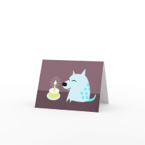 Blue Dog & Birthday Cake Cards