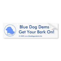 Blue Dog Democrat Bumper Sticker