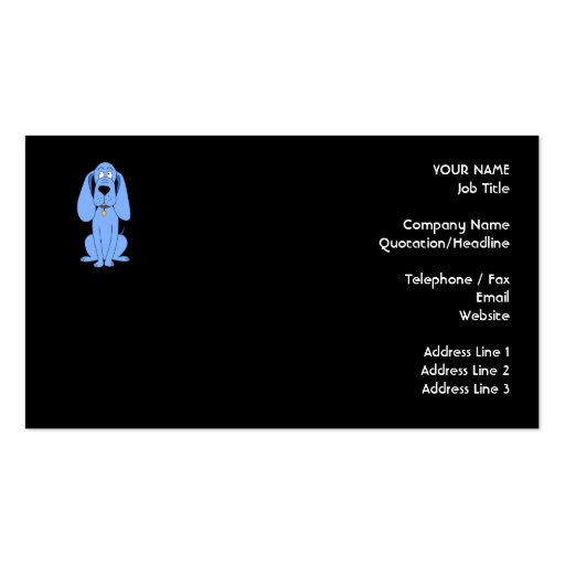 Blue Dog. Hound. Business Card Template