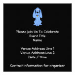 Blue Dog. Hound. Personalized Invite