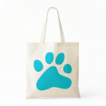 Blue Dog Paw Tote Bag