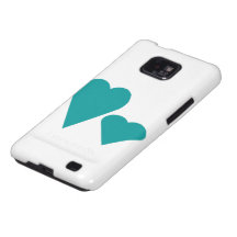 Blue Double Love Heart Samsung Galaxy S Case