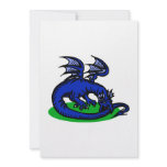 Blue Dragon Biting Tail invitations
