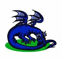 Blue Dragon Biting Tail
