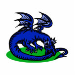 Blue Dragon Biting Tail photo sculptures