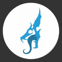 Blue Dragon Logo stickers