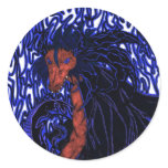 Blue Dragon Round Sticker