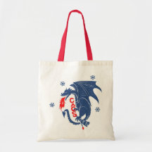 Blue Dragon Tote Bag