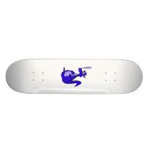 Blue Dragon with smoke Skate Board