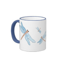 Blue Dragonfly Mugs