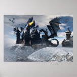Blue Dragons Poster By Michelle Wilder