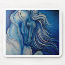 Blue Drama Horse Mousepads