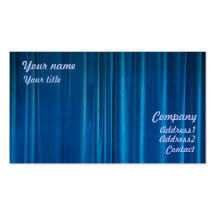 Blue drapes business card