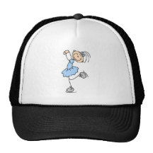 Blue Dress Figure Skater t-shirts and Gifts Mesh Hat