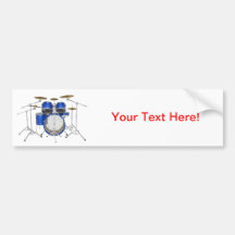 Blue Drum Kit: Bumper Sticker