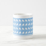 blue ducks in row tea mug