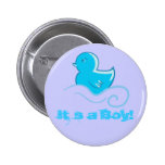 blue ducky It`s a boy button