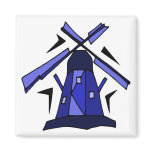 Blue Dutch Windmill magnets