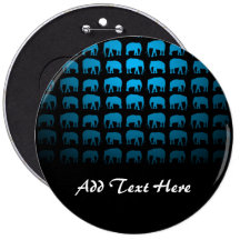 Blue Elephant Pattern Pins