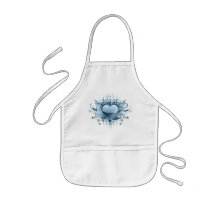 Blue Emo Heart Children's Apron