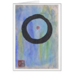 Blue Enso (Zen Circle) of Tranquility Blank Card
