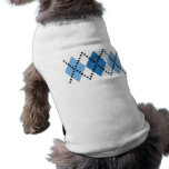 Blue Evil Argyle Doggie Tshirt