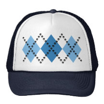 Blue Evil Argyle Hat