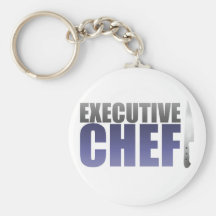 Blue Executive Chef Key Chains