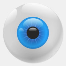 BLUE EYE BALL STICKERS