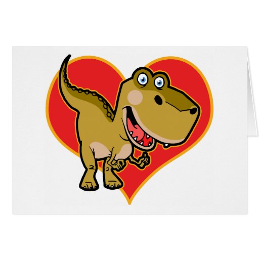 Blue eye Dino Greeting Cards