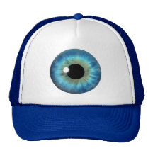Blue Eye Iris Cool Eyeball Fun Custom Hats