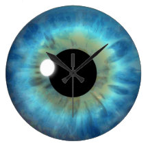 Blue Eye Iris Eyeball Large Custom Round Clock