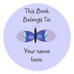 Blue Eyed Butterfly, Book Plates stickers