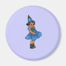 Blue-eyed Flax Refrigerator Magnet