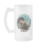 Blue Eyed Lemur Frosted Beer Mug
